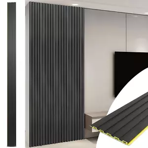 WPC Slat Wall Panels, 8-Pack 108 X 6 Inch 3D Wall Accents for Interior Wall Deco - Picture 1 of 12