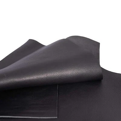 Full Grain Leather Cowhide Hides Tooling Material Sheet Real Hide 24"x24" Black - Image 1 of 4