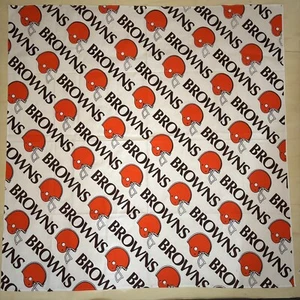 Browns Cleveland Tablecloth Home Decoration Picnic Cloth Fabric 40x40 Never Used - Picture 1 of 3