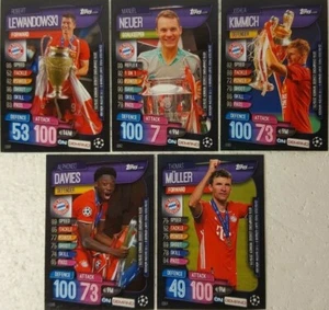 2020 Match Attax On Demand Champions League Final Card Set of 5 Bayern Munich - Picture 1 of 6