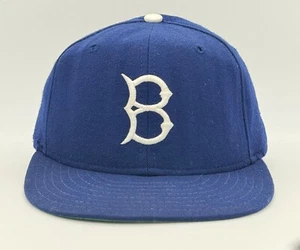 Brookln Dodgers New Era MLB Vtg Wool Script Fitted Sports Hat Baseball Cap 7 1/8 - Picture 1 of 23