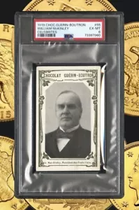 Carta 1919 Guerin-Boutron Chocolates #55 Presidente WILLIAM McKINLEY (PSA 6 EX/MT) - Foto 1 di 2