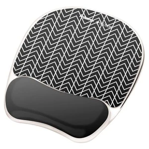 Fellowes Photo Gel Mouse Pad Wrist Rest with MICROBAN - Black Chevron (9549901) - Picture 1 of 7