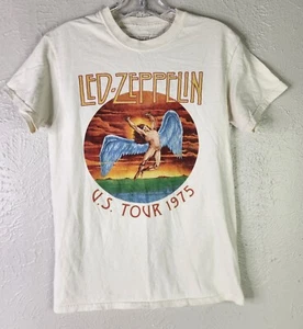 Led Zeppelin T Shirt Women's Size Small U.S. Tour 1975 Band Top - Picture 1 of 8