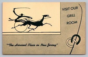 Postkarte American Hotel Restaurant Horsiest Place Hufeisen Eigentum New Jersey - Bild 1 von 2