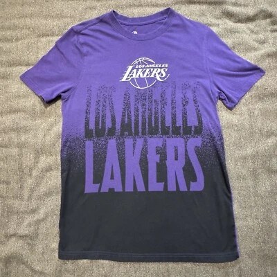 Los Angeles LA Lakers Shirt Mens Medium Purple Black NBA Logo Short Sleeve - Image 1 of 4