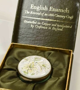 Mint in Box Crummles English Enamels ~ Enamel Box ~ Flowers - Picture 1 of 5