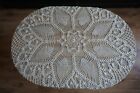 Vintage Needle Lace Handmade Linen Tablecloth 72" Round Table Runner 