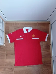 MENS NIKE MANCHESTER UNITED FOOTBALL POLO SHIRT TOP Soccer Jersey SIZE XL - Picture 1 of 4