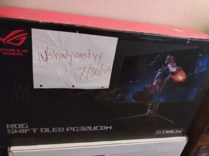 ASUS ROG Swift PG32UCDM ✈️ReadyToShip✈️ 32-inch OLED 4K  240Hz ✅️NEW &UNOPENED✅️ - Picture 1 of 5