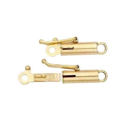 14K Barrel Clasp with Safety Catch for Bracelets / Necklaces Safety Clasp - Image 1 of 2
