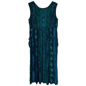 Bila Vintage Crinkle Gauze Jumper Boho Hippie Dress Size M Starfish Mermaidcore - Imagen 1 de 9