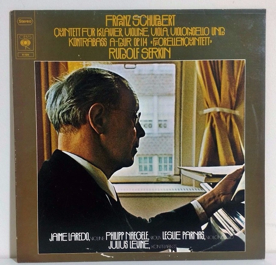 Schubert-Quintet Forellenquintett/Serkin/Jaime Laredo/Parnas CBS Germany 1975 NM - Image 1 of 4