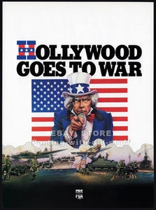 HOLLYWOOD GOES TO WAR__Original 1989 Trade print AD promo__CBS/FOX__Uncle Sam - Picture 1 of 3
