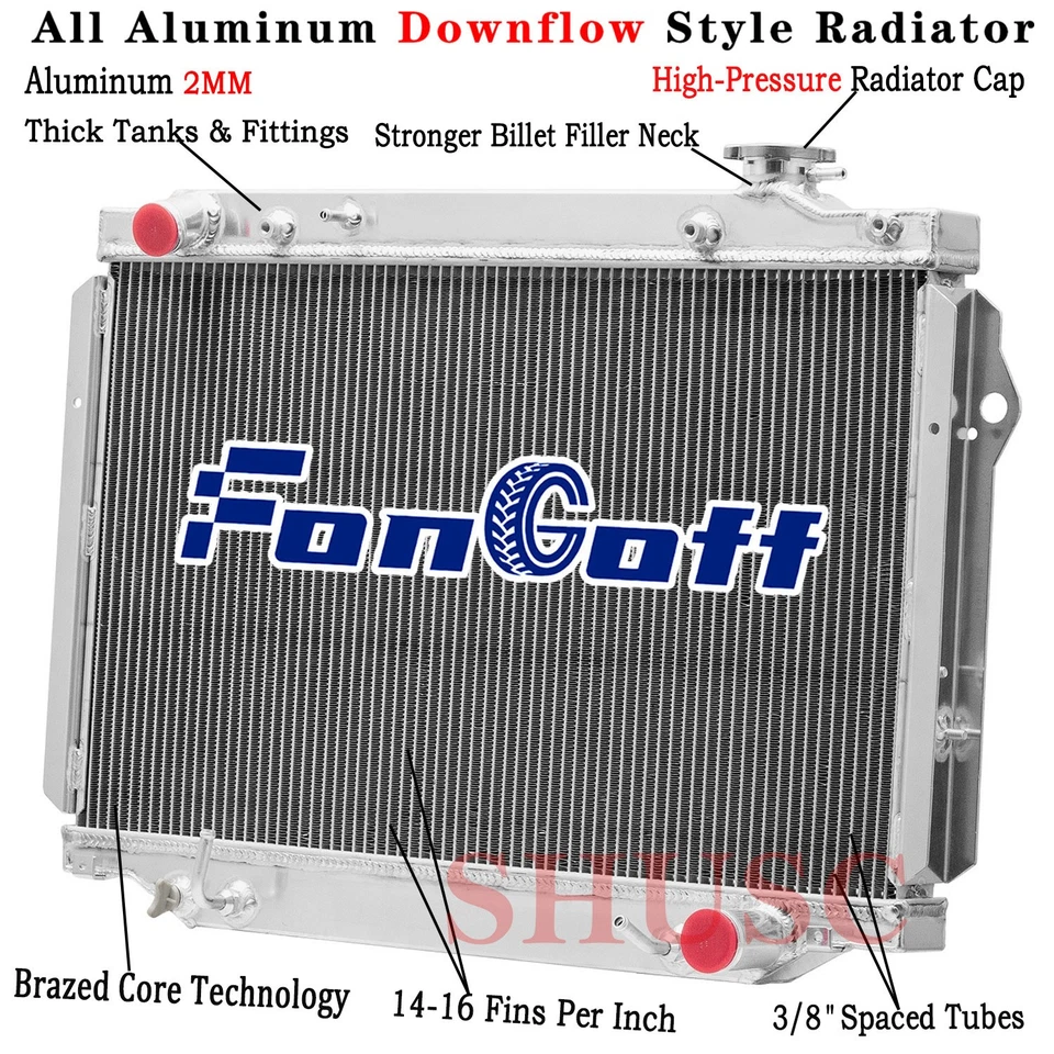 Aluminum 3 Row Radiator For 1993-97 Toyota Land Cruiser 1996-1997 Lexus LX450 AT Foto 1 de 4