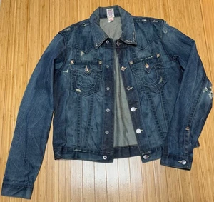 True Religion Brand Jeans World Tour Jimmy Denim Jeansjacke Gr. XL Vintage 00s - Bild 1 von 13
