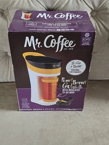 Mr. Coffee Pour Brew Go BVMC-MLOR Persönliche Kaffeemaschine 16 Unzen Isolierbecher NEU - Bild 1 von 5