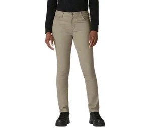 18-017     NWT Women's  GENUINE DICKIES Perfectly Slimming Pants Tan Size 10 - Picture 1 of 3