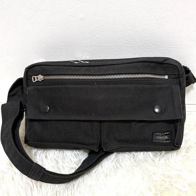 Porter Smoky Shoulder Bag by Yoshida 2-Tier Zipper Two-Layer Compact Design - Image 1 of 4