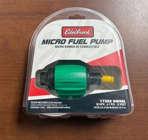 Bomba de combustible micro eléctrica Edelbrock Universal Diesel 12V 38 GPH / 144 LPH 17302 - Imagen 1 de 3