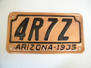 Oldtimer 1935 Arizona Nummernschild # 4R7Z RESTAURIERT - Bild 1 von 2