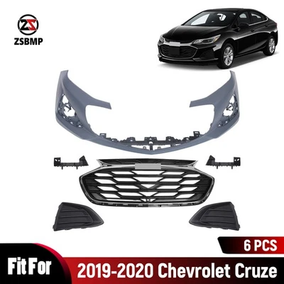 For 2019 2020 Chevy Chevrolet Cruze Front Bumper Cover Grille Grill Assembly Kit Foto 1 de 4