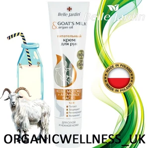 BELLE JARDIN Dry Skin Softening HAND Cream 12H "Goat's milk + Argan oil"  125ml. - Picture 1 of 2