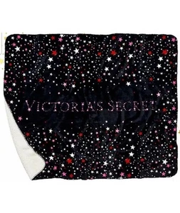 VICTORIA'S SECRET STAR GALAXY SHERPA SOFT PLUSH BLANKET 50" X 60" NEW NIP - Picture 1 of 3