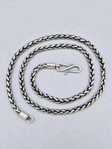 Taxco Mexiko 925 Sterlingsilber Viper’s Bauch geflochten Kette Halskette 24" 58g - Bild 1 von 9