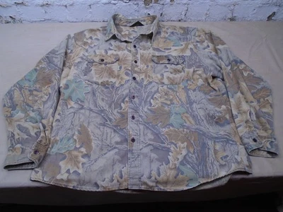 Vintage Liberty Realtree Camouflage Mens Size XXL Camo Button Up Hunting Shirt - Image 1 of 4