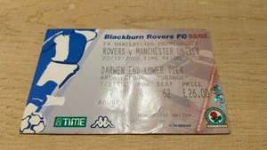 Boleto 2002 Blackburn Rovers vs Manchester United Premier League 34156 - Imagen 1 de 1