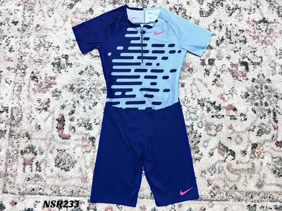 NIKE PRO ELITE TEAM 2023 TRAJE DE VELOCIDAD DE PISTA AZUL ROSA EE. UU. DR4849-455 TALLA PEQUEÑA NUEVO Foto 1 de 4