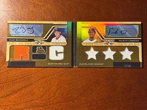 2008 Triple Threads Dual Jersey Clay Buchholz Fausto Carmona AUTO RC 10/25 - Picture 1 of 6