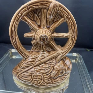 Vintage McCoy Pottery Spinning Wheel Scottie Dog and Cat Planter - Picture 1 of 5