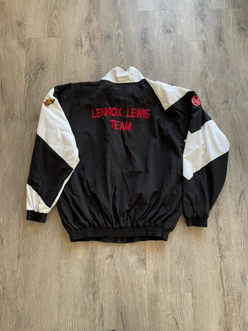 VINTAGE 1990’s TEAM LENNOX LEWIS BOXING CORNER MAN JACKET PANIX PROMOTIONS Sz LG Cover