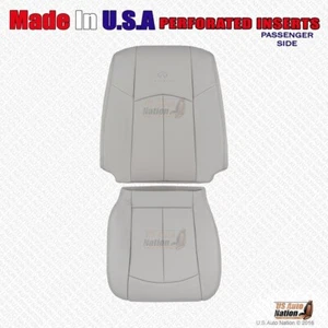 2012 2013 FITS Infiniti G37 Passenger Bottom & Top Perforated Leather Cover Gray - Picture 1 of 5
