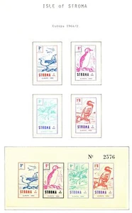 ENGLAND LOCAL STAMPS ISLE OF STROMA 4 ST. + 1 x BLOCK 1964 EUROPA **IMPERF - Picture 1 of 1