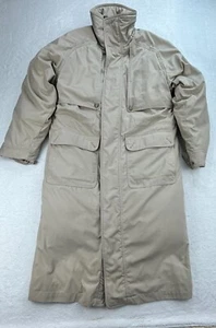 Eddie Bauer Goose Down Trench Coat Men S Khaki Lined Gore-Tex - Picture 1 of 12