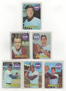 1969 Topps 6-Card Angels Lot w Rigney Ellis Morton VINTAGE STAR G-NM LOL1 - Bild 1 von 2