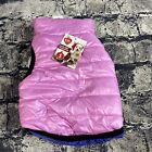 Pet Central Small Double Sided Dog Winter Jacket Pink & Purple