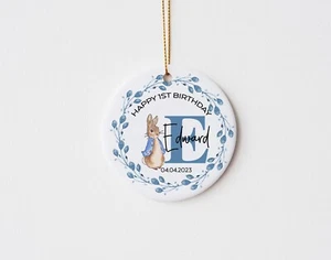 Personalised 1st Birthday Ornament, First Birthday Keepsake, Baby Shower Gift - Picture 1 of 1
