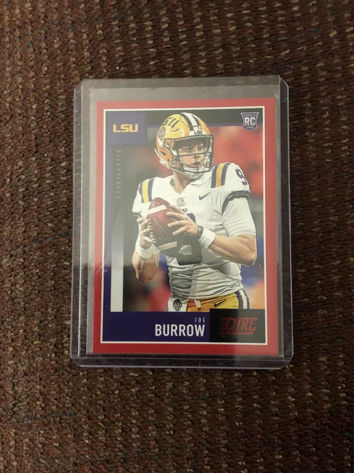 Joe Burrow Score Rookie Red Parallew LSU 360 Card 2020 - Image 1 of 2