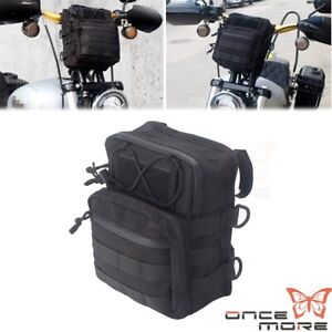 Motorcycle Sissy Bar T-Bar Handlebar Bag For Harley Softail Dyna Sportster FXBB