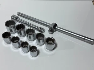 Craftsman Tools USA 11pc 3/4” Drive SAE Shallow Socket Breaker Bar Extension Set - Picture 1 of 15