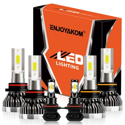 For BMW 740i 1993-1994 6x Combo LED Headlight Bulbs High Low Beam + Fog Light - Image 1 of 4