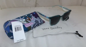 VERA BRADLEY Sunglasses Shayne Paisley Wave Polarized & Bengal Lily Case - NWT - Picture 1 of 11