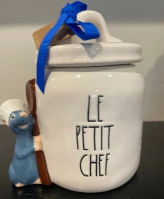 Rae Dunn Disney Ratatouille LE PETIT CHEF Baby 6”Canister With Remy On Side NEW - Image 1 of 4
