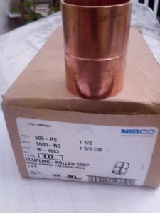 NIBCO Box/10 KUPPLUNG GEWALZTER ANSCHLAG WROT KUPFER DRUCK FTGS 600RS 1-1/2" 9600RS - Bild 1 von 4