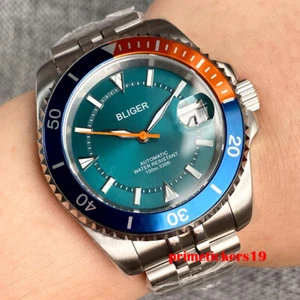 BLIGER 40mm NH35A Men Automatic Watch Sapphire Sunburst Dial Rotating Bezel Date - Picture 1 of 14