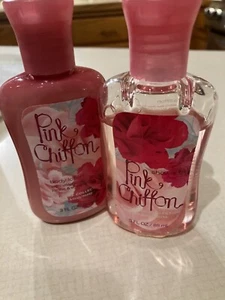 Bath Body Works PINK CHIFFON Travel Size Mini Lotion And Body Wash - Picture 1 of 2